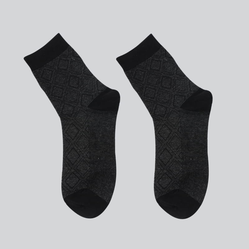 Tutus Hiems New Diamond Pattern Casual Business Cotton Men Socks