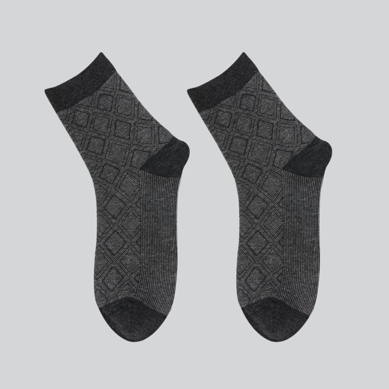 Tutus Hiems New Diamond Pattern Casual Business Cotton Men Socks