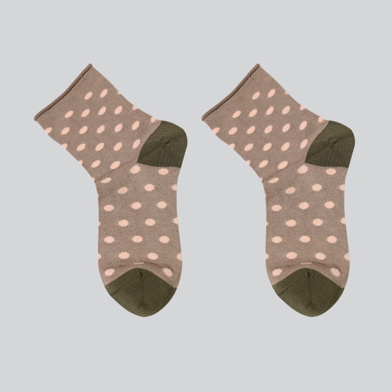 Fashion Dot Spun Silk Jacquard Super Soft Lady Socks