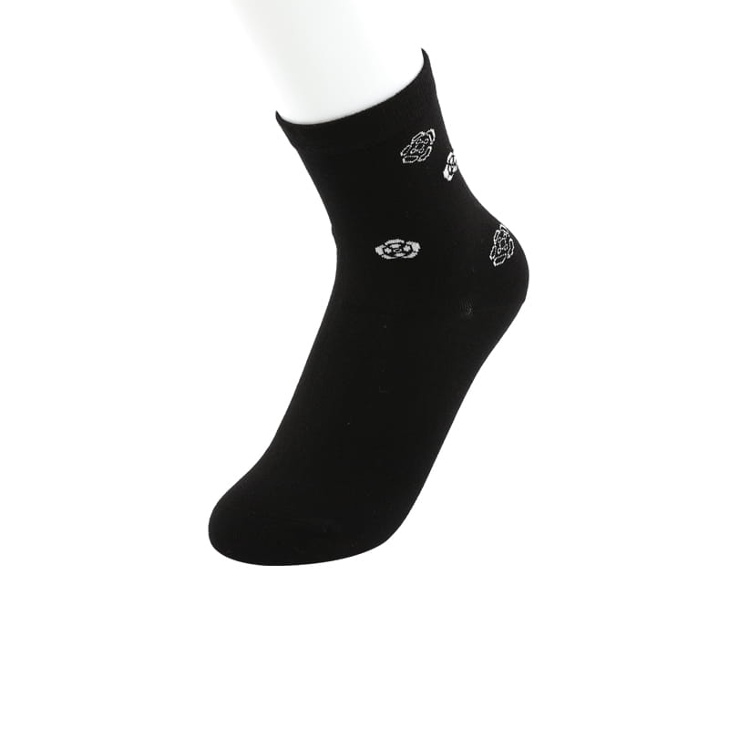 Sericum nylon peram mollis stamina flosculi exemplaris manu confirmati, socks feminae consutae