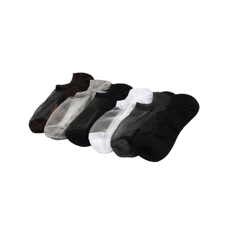 Aestas tenuis nylon perlucidum bombacio serico socks trucido deorsum multi calcaneum invisibilium hominum socks