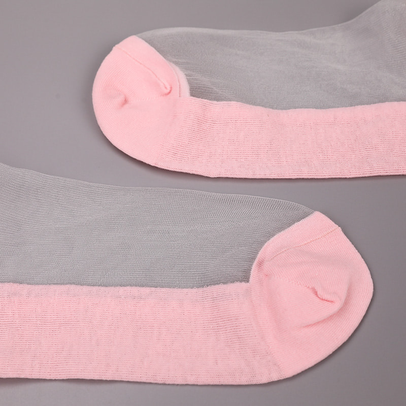 Fashion nylon diaphanum sericum bombacio fundum feminae navi socks top margaritum vitreum vitrum sericum mulieres navi socks WSD1288