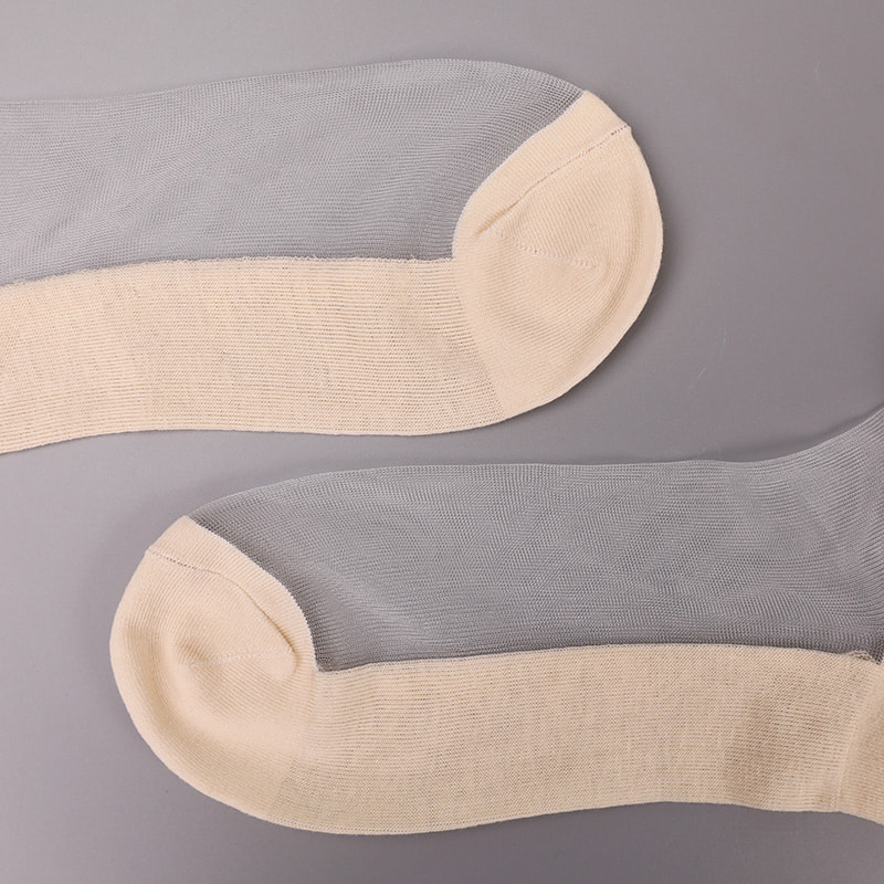 Fashion nylon diaphanum sericum bombacio fundum feminae navi socks top margaritum vitreum vitrum sericum mulieres navi socks WSD1288