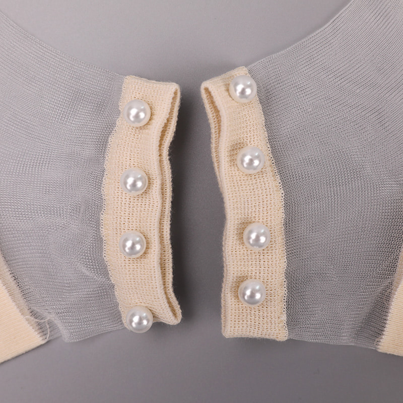 Fashion nylon diaphanum sericum bombacio fundum feminae navi socks top margaritum vitreum vitrum sericum mulieres navi socks WSD1288