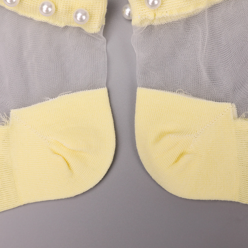 Fashion nylon diaphanum sericum bombacio fundum feminae navi socks top margaritum vitreum vitrum sericum mulieres navi socks WSD1288