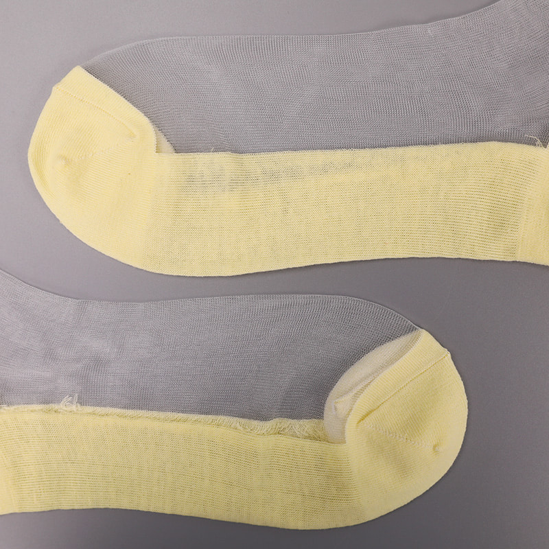 Fashion nylon diaphanum sericum bombacio fundum feminae navi socks top margaritum vitreum vitrum sericum mulieres navi socks WSD1288