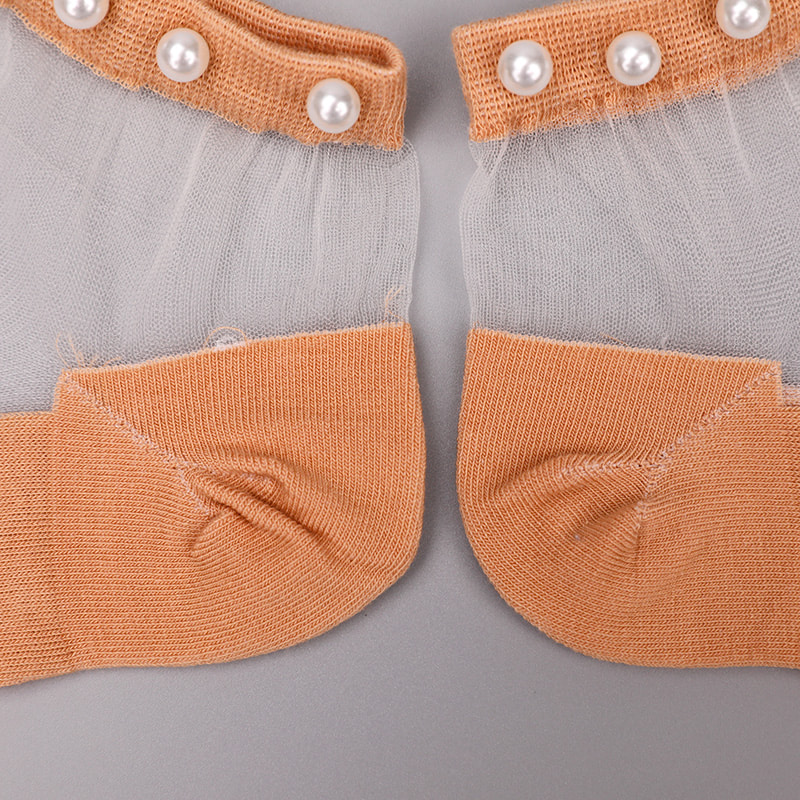 Fashion nylon diaphanum sericum bombacio fundum feminae navi socks top margaritum vitreum vitrum sericum mulieres navi socks WSD1288