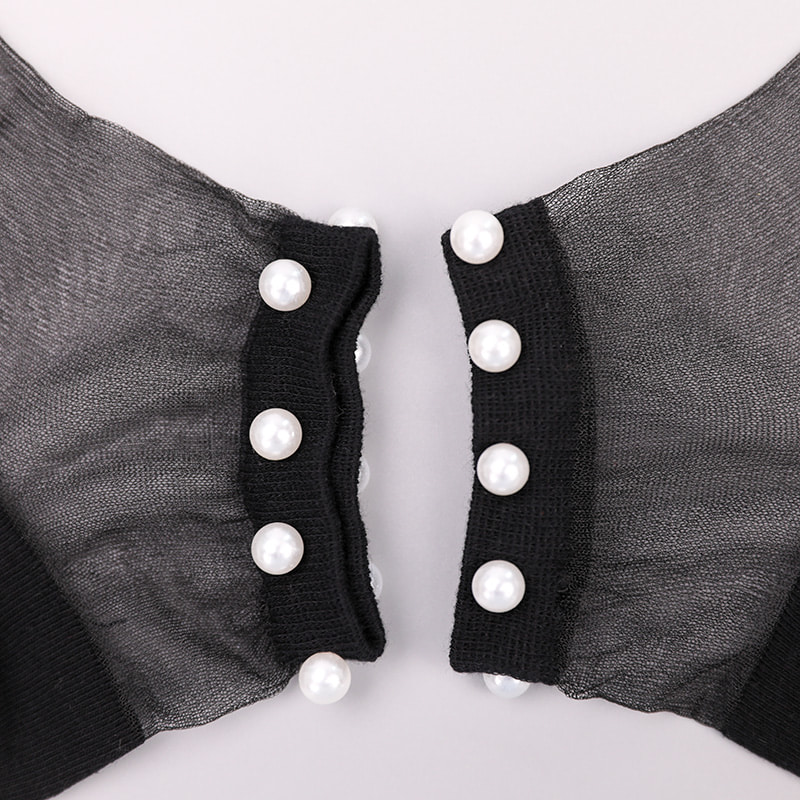 Fashion nylon diaphanum sericum bombacio fundum feminae navi socks top margaritum vitreum vitrum sericum mulieres navi socks WSD1288