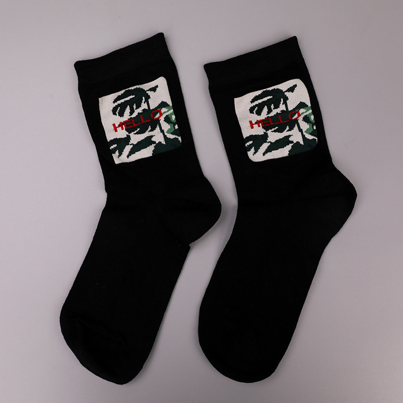 Mollis sericum nylon involvit spandex imitatio 3D typis jacquard manu sutilis autumni et hiemis socks WSD2850