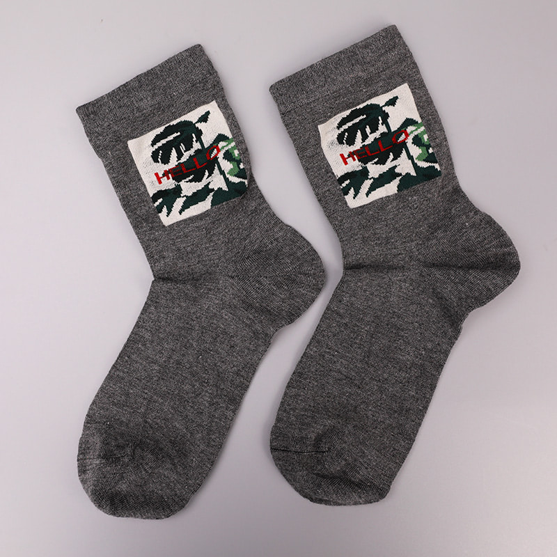 Mollis sericum nylon involvit spandex imitatio 3D typis jacquard manu sutilis autumni et hiemis socks WSD2850