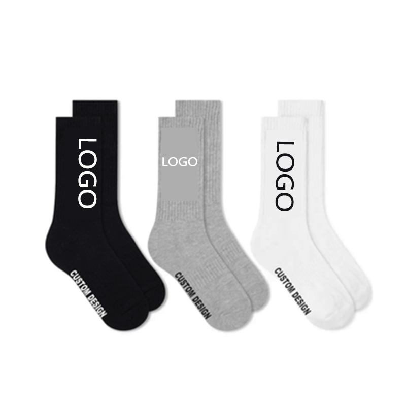 OEM Mens Outdoor High Quality Cotton Sports Athletic Anti Slip Crew Custom Logo Men Basketball Socks