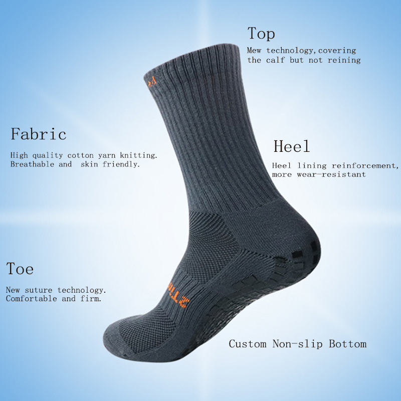 OEM Mens Outdoor High Quality Cotton Sports Athletic Anti Slip Crew Custom Logo Men Basketball Socks