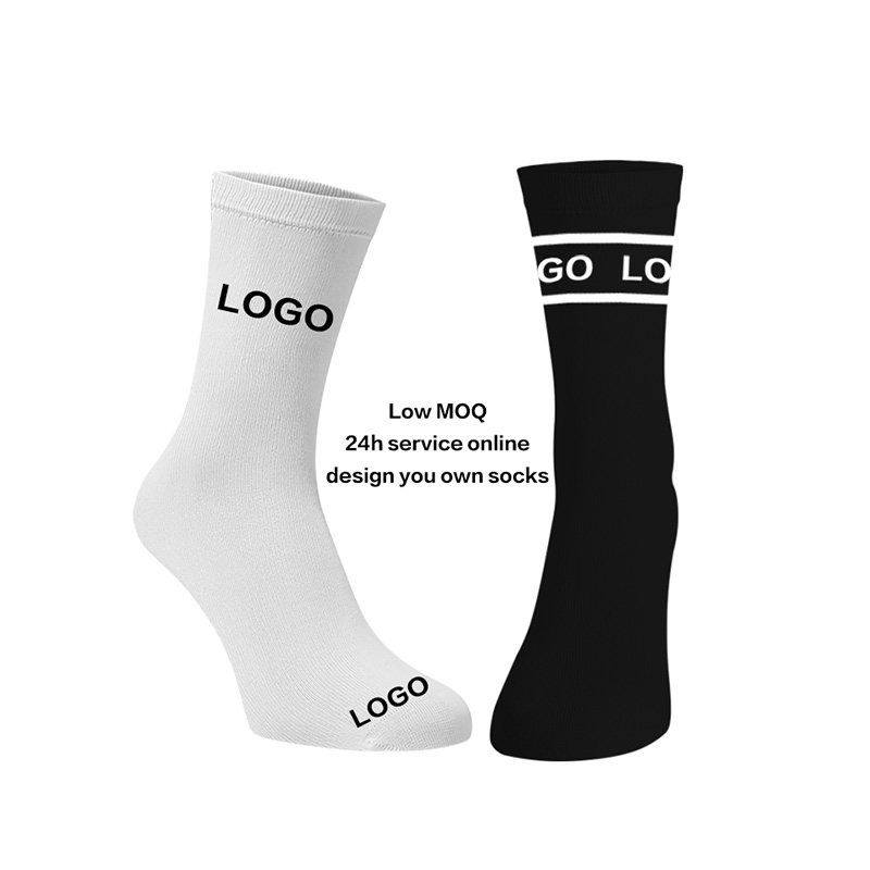 Wholesale Skate Black Letter Running Men Athletic Basketball Crew Men's Custom Logo Sport Casual Socks