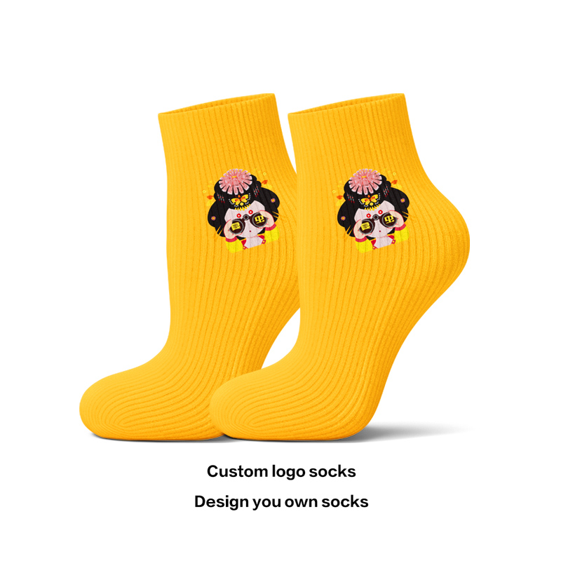 Custom Socks Hot Selling Custom Logo Printed Socks Polyester Blank White Tube Sublimation 3d Print Custom Socks Printing