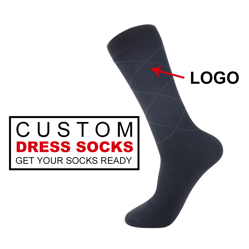 Accipe OEM Services Breathable Solidus Color Dress Sock Custom Mens Business Socks