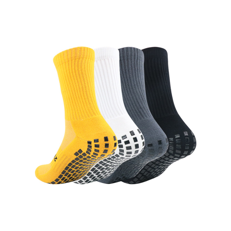 Custom Logo Silicone Anti Slip Football Sports premium Crew Custom Grip Socks