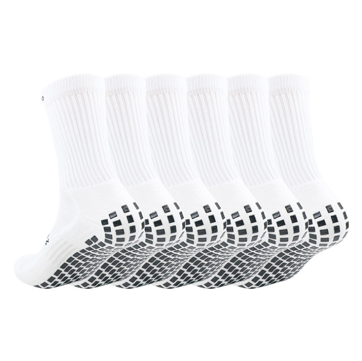 Custom Logo Silicone Anti Slip Football Sports premium Crew Custom Grip Socks