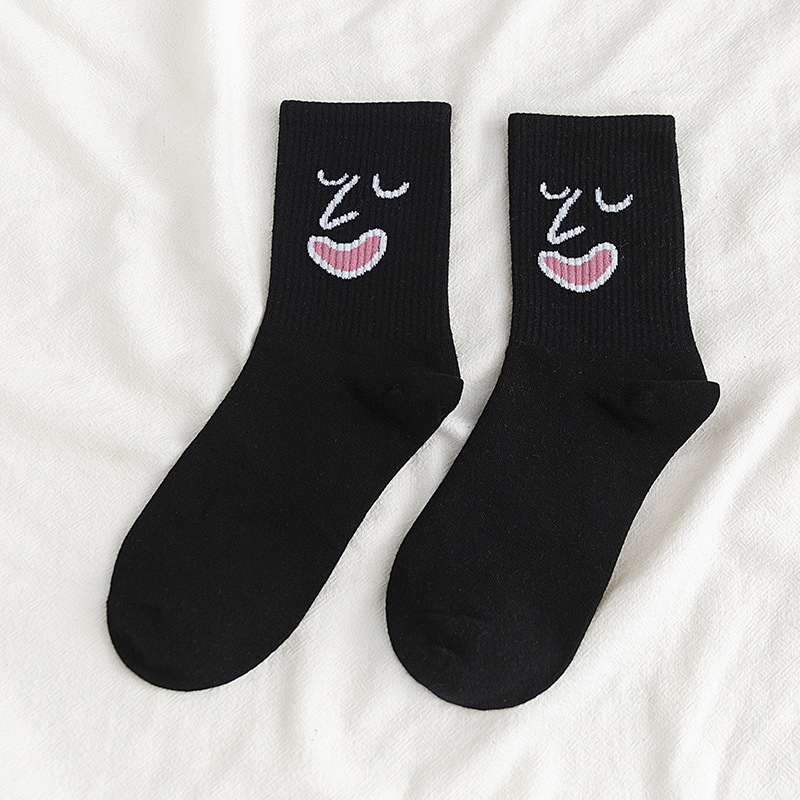 Custom Tube Cute Fall Happy Novitates Funny Cotton Unique Smile Crew Socks Unisex