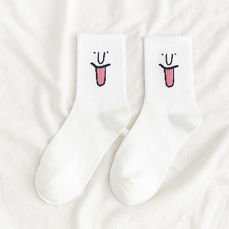 Custom Tube Cute Fall Happy Novitates Funny Cotton Unique Smile Crew Socks Unisex