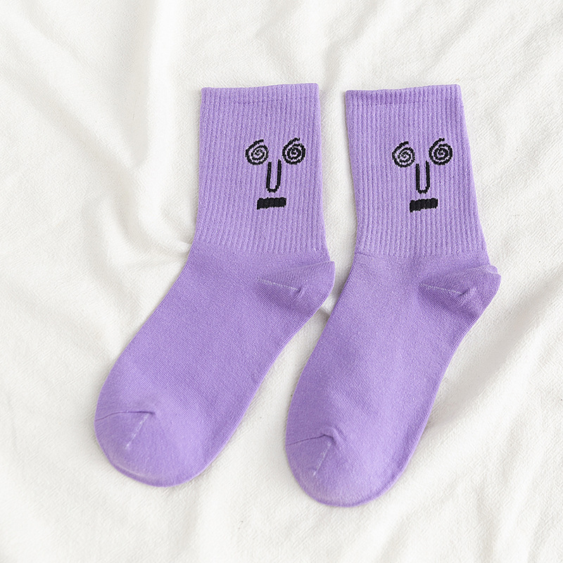 Custom Tube Cute Fall Happy Novitates Funny Cotton Unique Smile Crew Socks Unisex