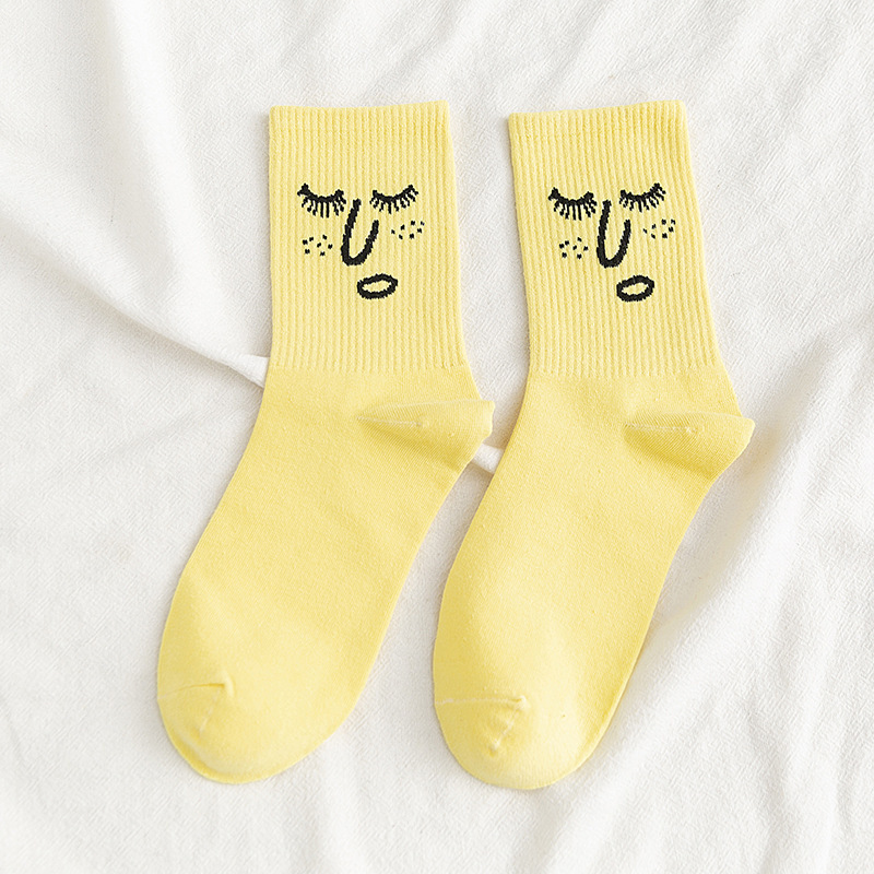 Custom Tube Cute Fall Happy Novitates Funny Cotton Unique Smile Crew Socks Unisex