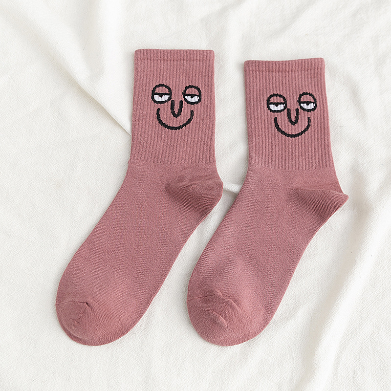 Custom Tube Cute Fall Happy Novitates Funny Cotton Unique Smile Crew Socks Unisex