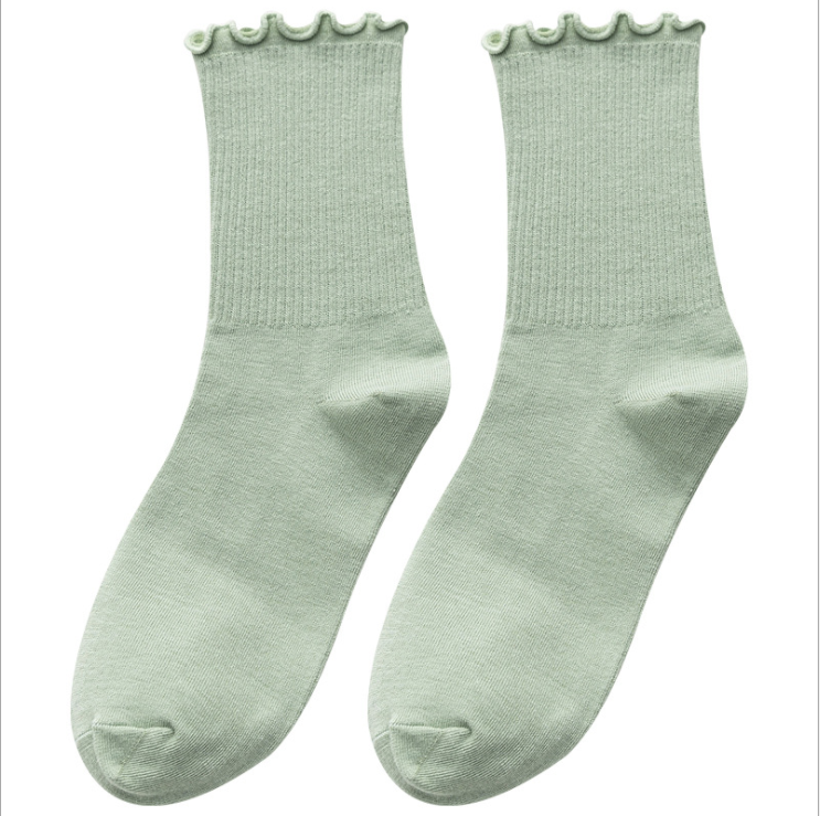 Solidum color slouch socks mulieribus puella tegis bombacio mulieres costata socks