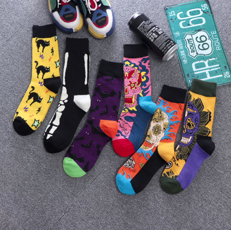 Mos Autumn High Quality Fashion Comics Street Popular Funny Socks For Men