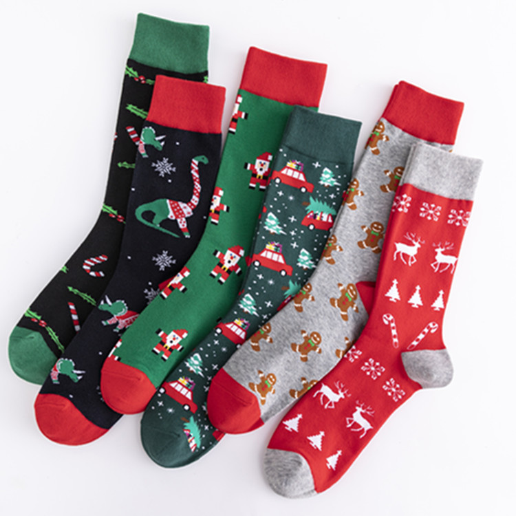 High Quality New Arrival Adventus Comfort Funny Cotton Winter New Year Christmas Socks