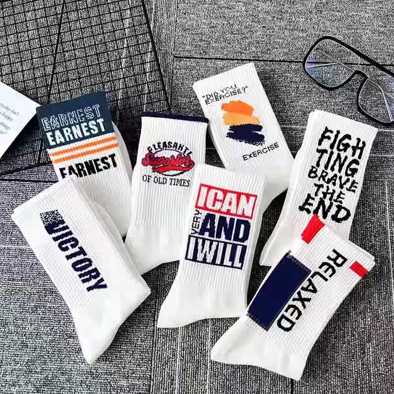 OEM design logo exemplum bombacio cantavit streetwear consuetudo ludis harajuku socks