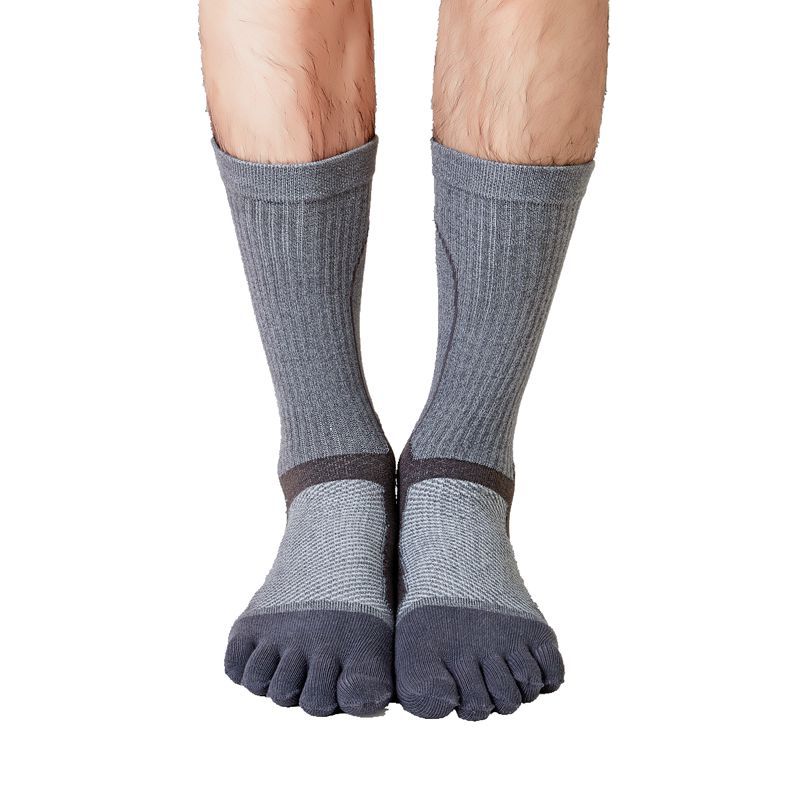 Custom Separation Non Slip Fashion Compression Men's Five Finger Running Toes Socks